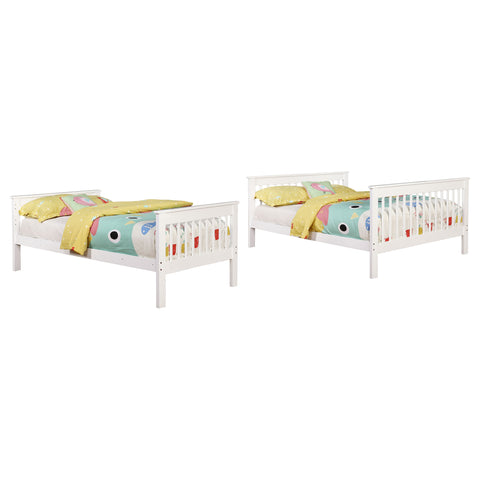 Tamarac Wood Twin Over Full Bunk Bed WhiteWhite