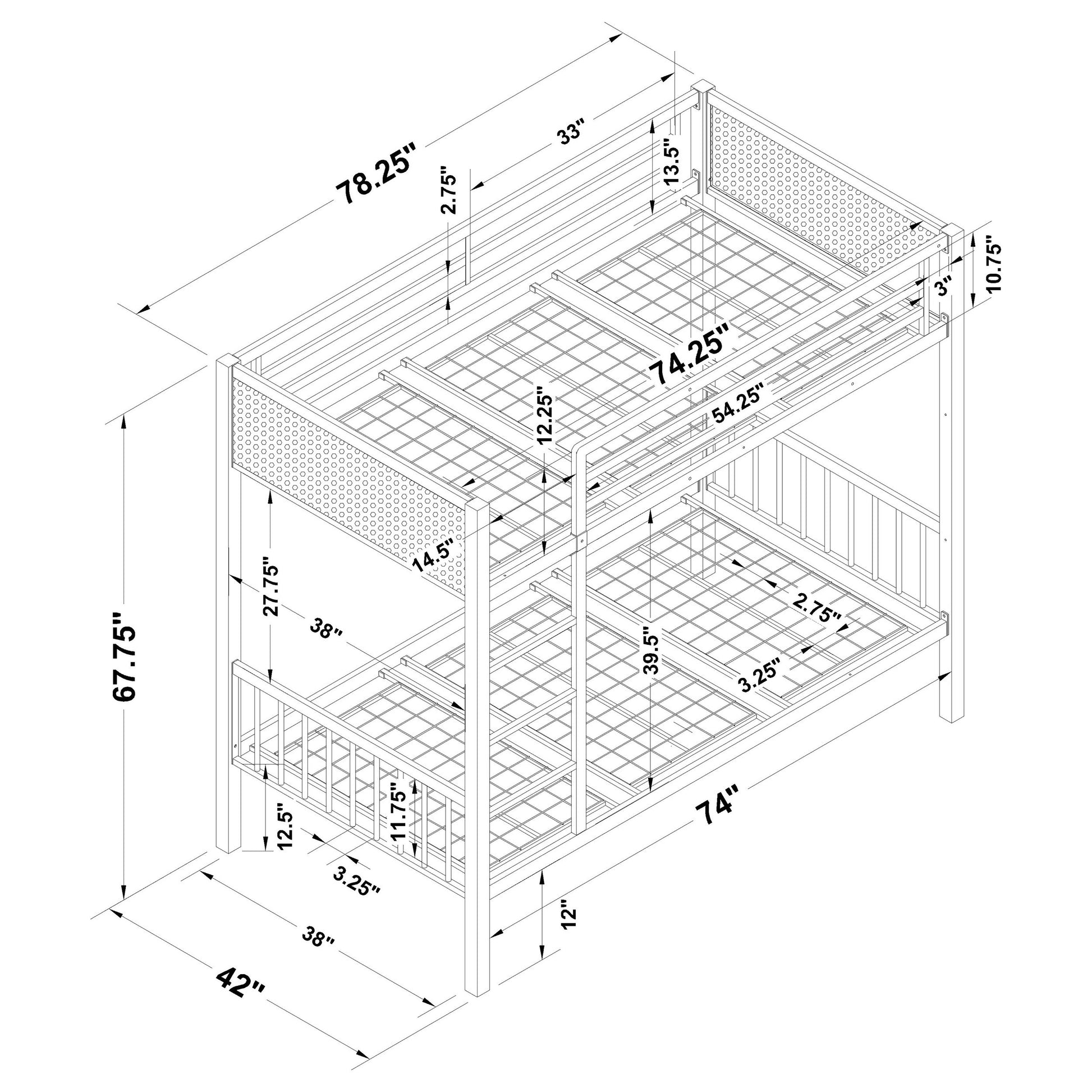 Twin / Twin Bunk Bed