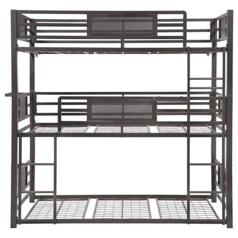 Gilman Metal Twin Triple Bunk Bed Dark BronzeDark Bronze