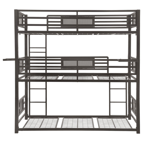 Gilman Metal Twin Triple Bunk Bed Dark BronzeDark Bronze