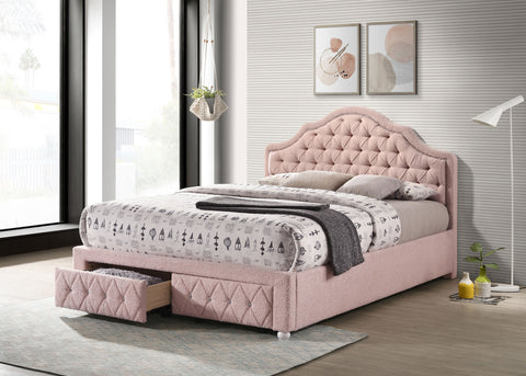 Arlington 44-inch Upholstered Full Storage Platform Bed PinkPink