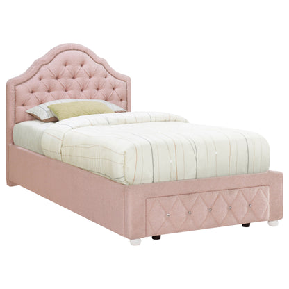 Arlington 44-inch Upholstered Twin Storage Platform Bed PinkPink