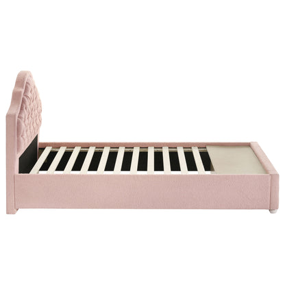 Arlington 44-inch Upholstered Twin Storage Platform Bed PinkPink