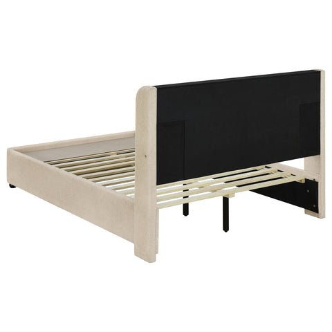Gallimore Upholstered LED Full Storage Platform Bed CreamCream