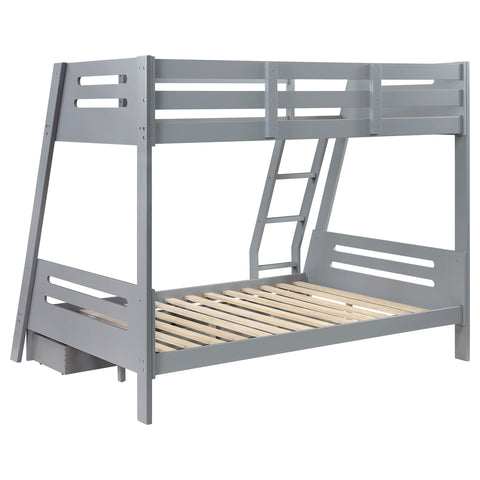 Sonoma 2-drawer Wood Twin Over Full Bunk Bed GreyGrey