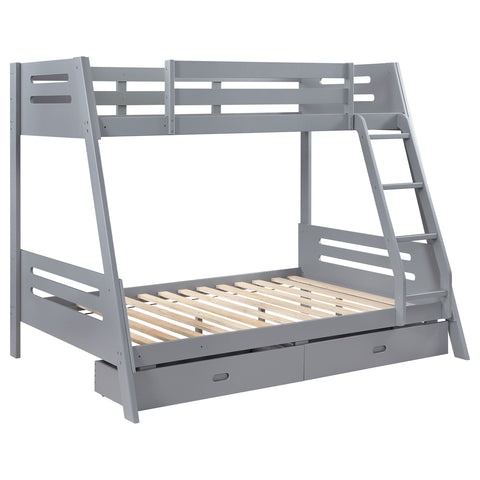 Sonoma 2-drawer Wood Twin Over Full Bunk Bed GreyGrey