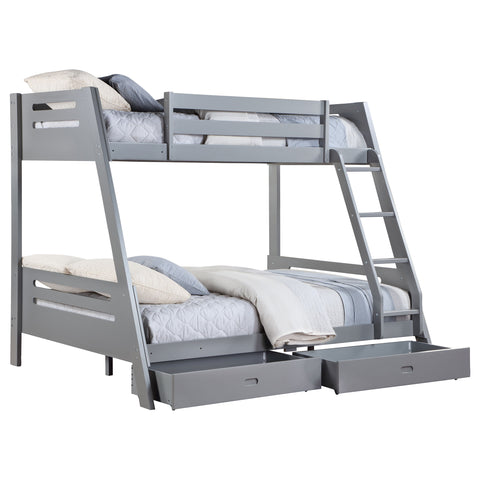 Sonoma 2-drawer Wood Twin Over Full Bunk Bed GreyGrey