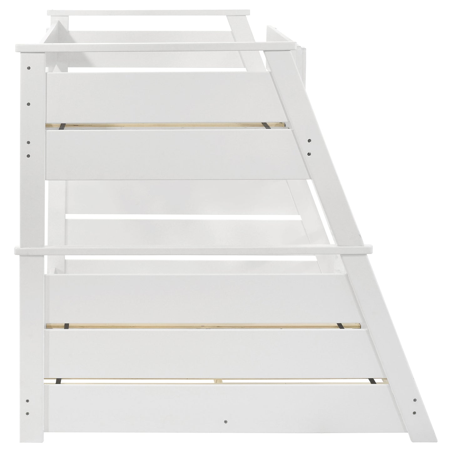 kingsley wood veneer twin over full bunk bed white