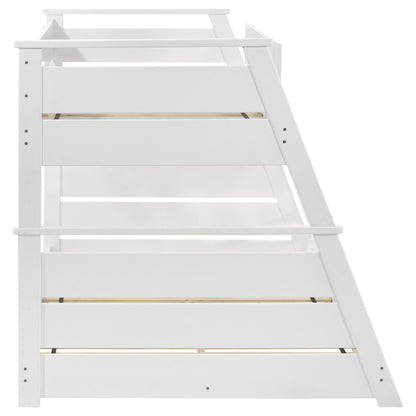 Kingsley Wood Veneer Twin Over Full Bunk Bed White
