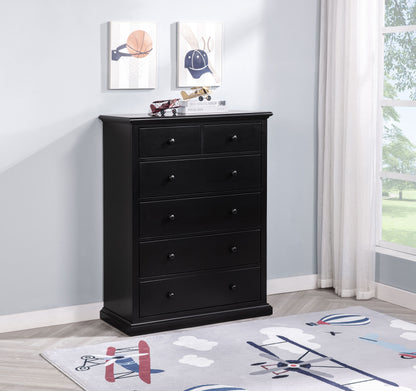 Ferris 6-drawer Bedroom Chest of Drawers Black