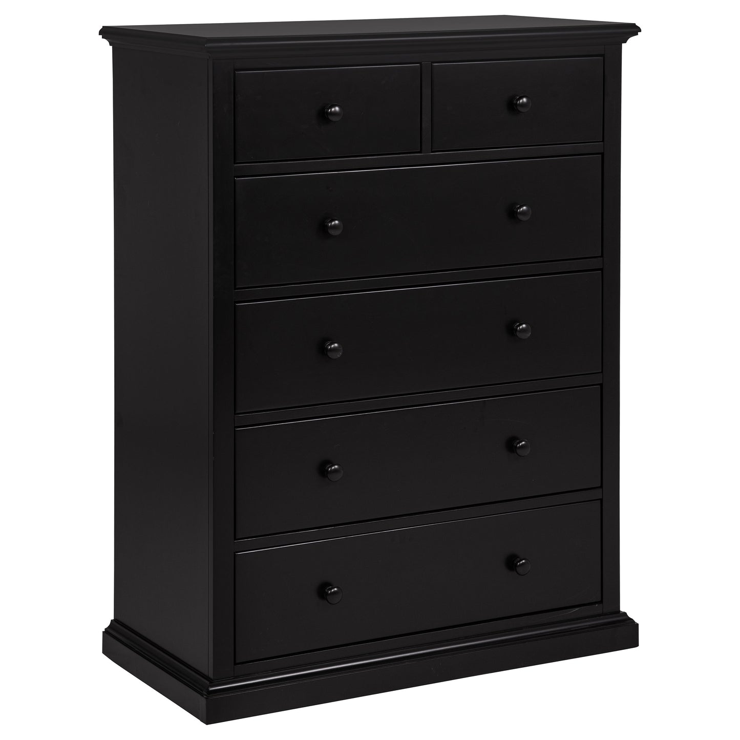 ferris 6-drawer bedroom chest of drawers black