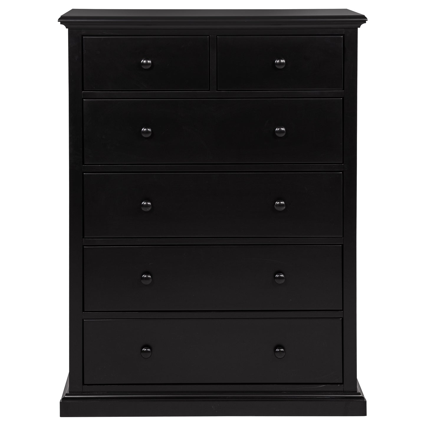 ferris 6-drawer bedroom chest of drawers black