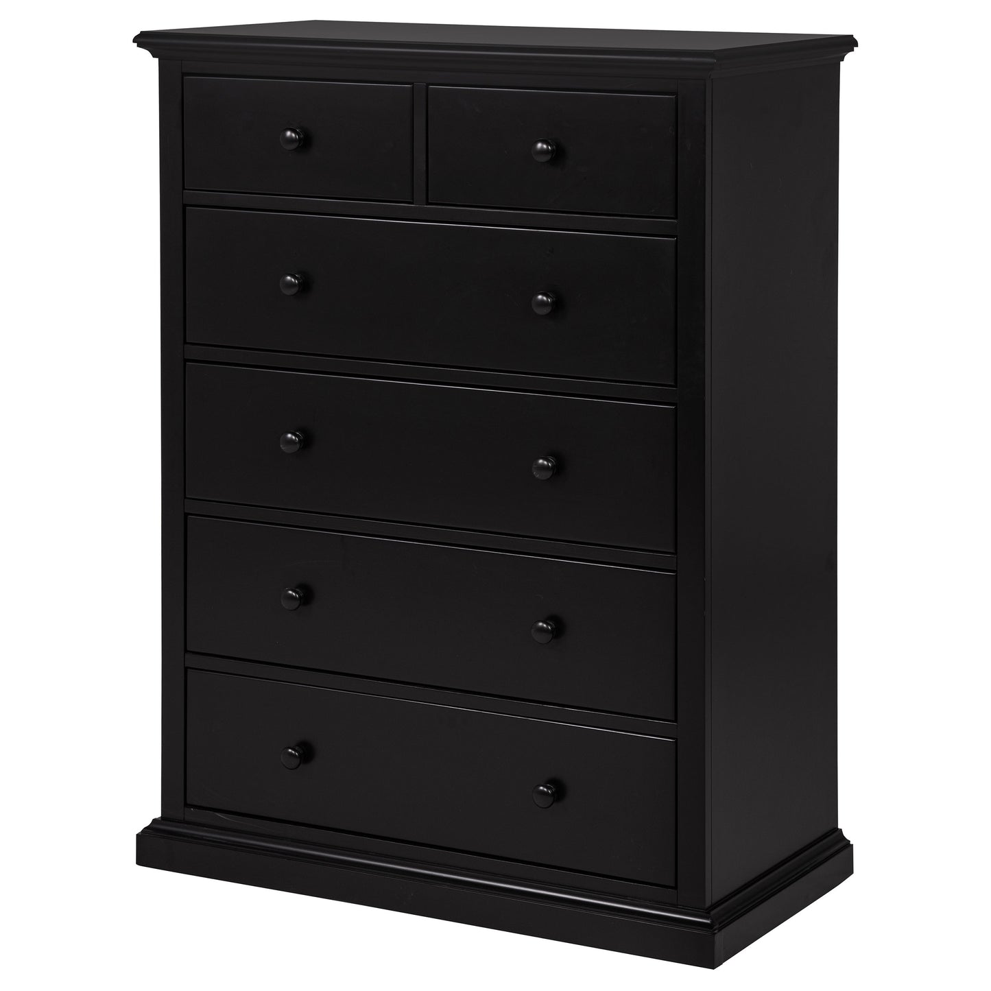 ferris 6-drawer bedroom chest of drawers black