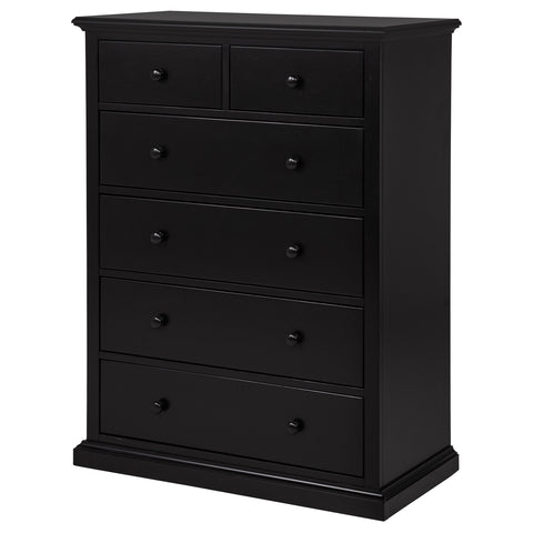 Ferris 6-drawer Bedroom Chest of Drawers Black
