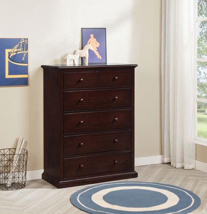 Ferris 6-drawer Bedroom Chest of Drawers Cappuccino