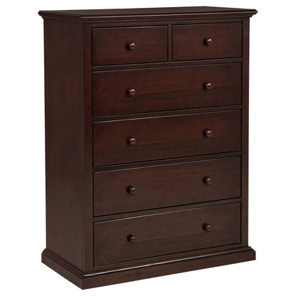 Ferris 6-drawer Bedroom Chest of Drawers Cappuccino