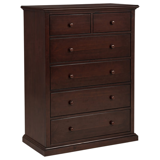 Ferris 6-drawer Bedroom Chest of Drawers Cappuccino