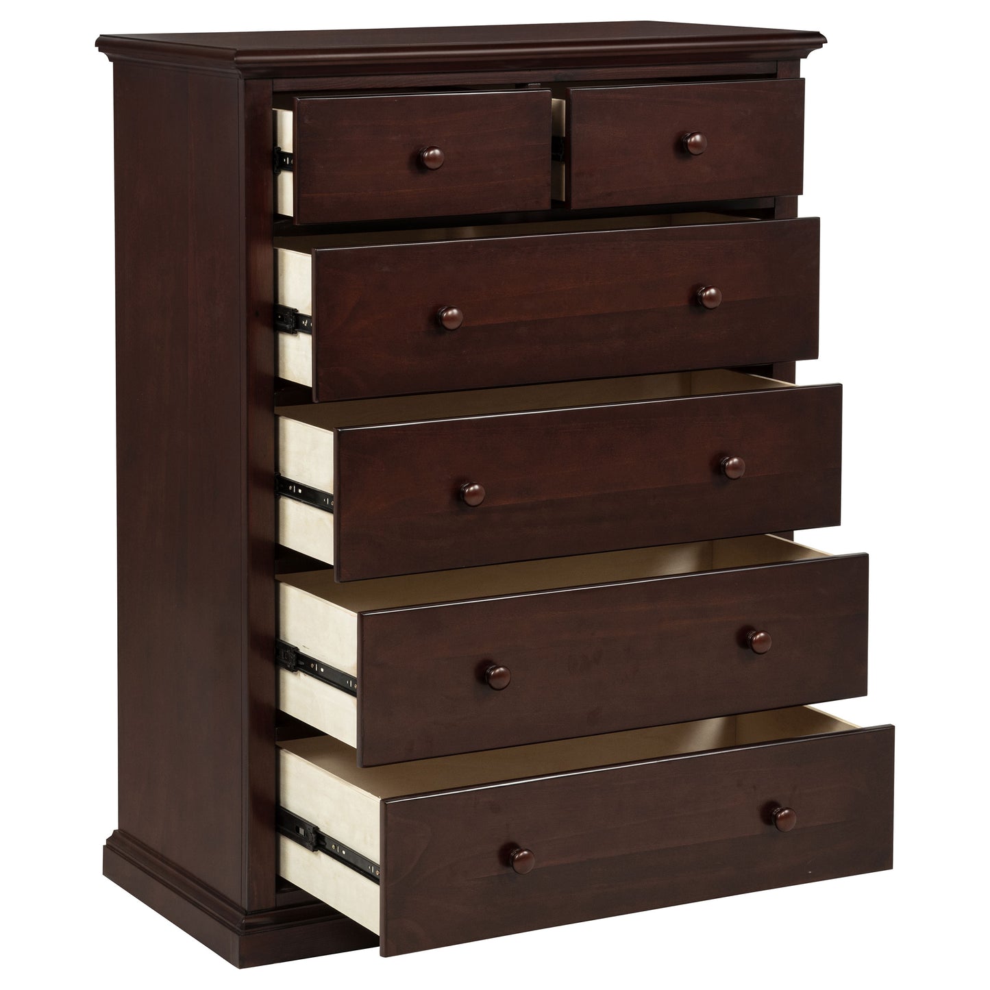ferris 6-drawer bedroom chest of drawers cappuccino