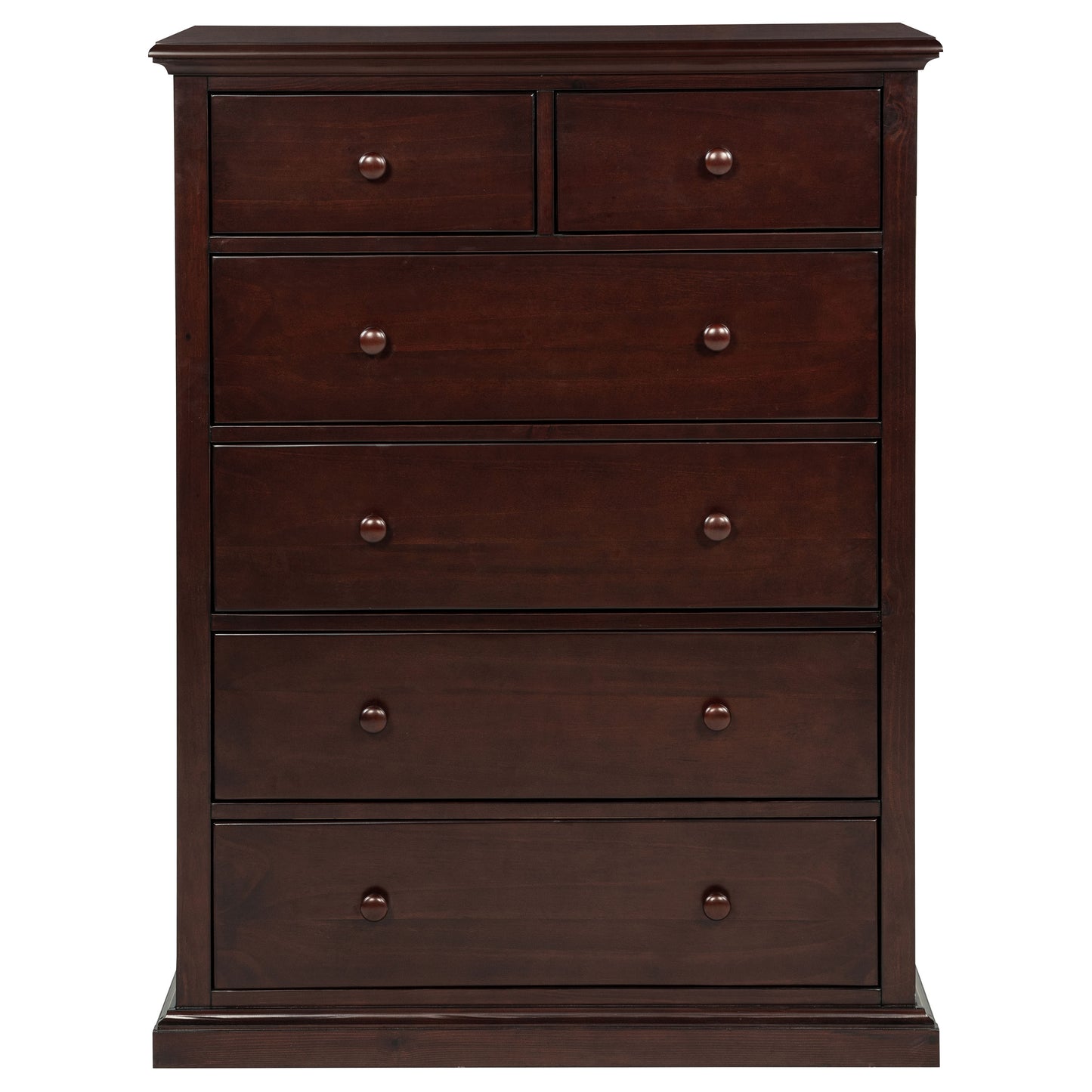 ferris 6-drawer bedroom chest of drawers cappuccino