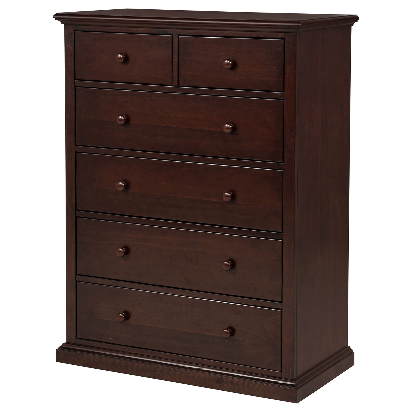 ferris 6-drawer bedroom chest of drawers cappuccino