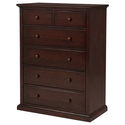 Ferris 6-drawer Bedroom Chest of Drawers Cappuccino