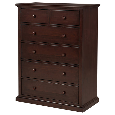 Ferris 6-drawer Bedroom Chest of Drawers Cappuccino