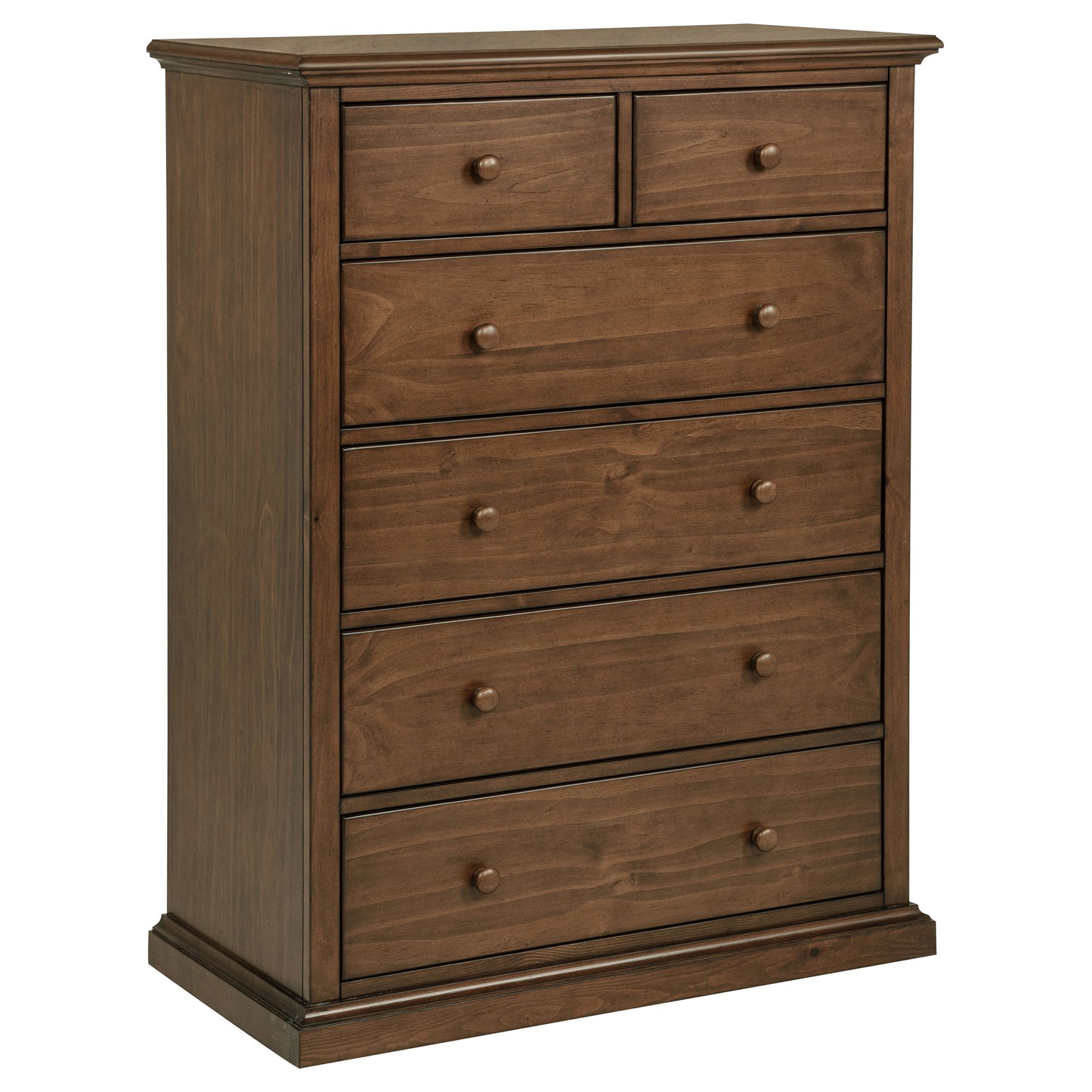 ferris 6-drawer bedroom chest of drawers medium brown
