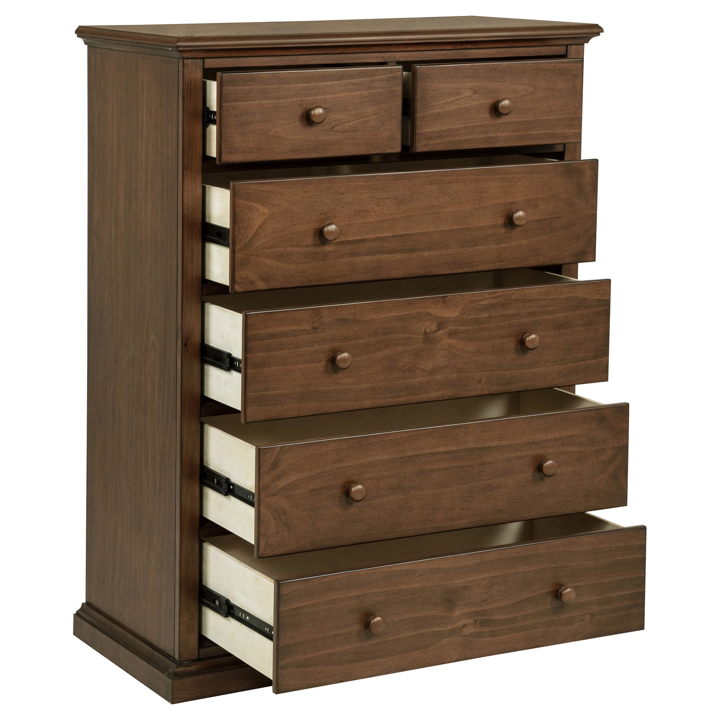 ferris 6-drawer bedroom chest of drawers medium brown