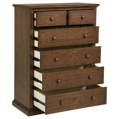 Ferris 6-drawer Bedroom Chest of Drawers Medium Brown