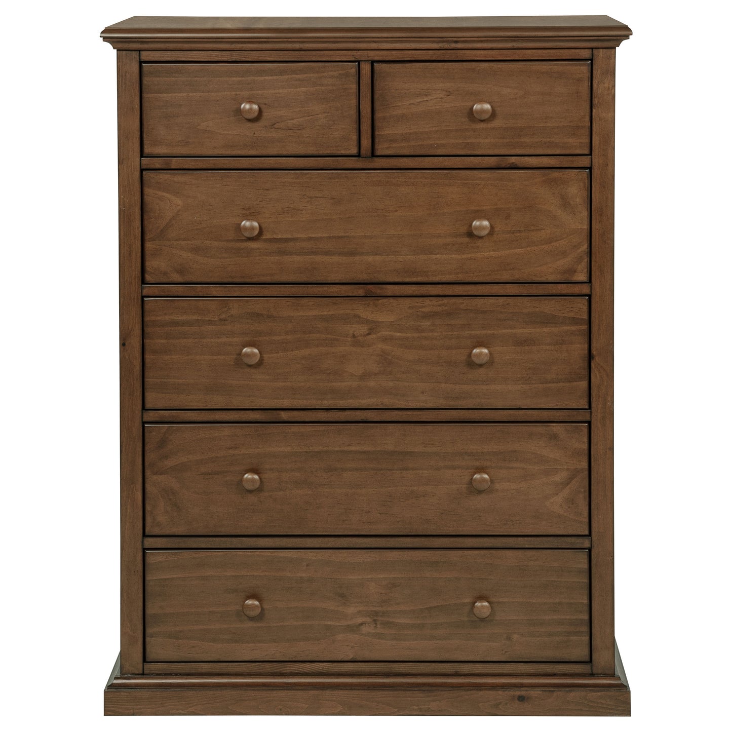 ferris 6-drawer bedroom chest of drawers medium brown