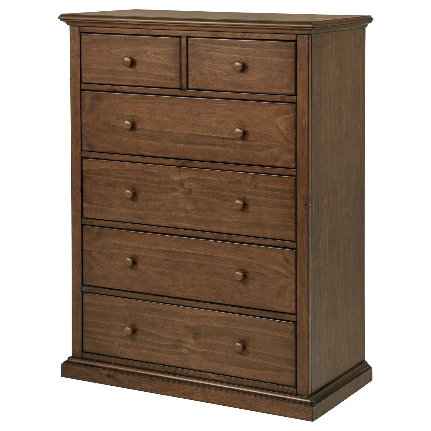 ferris 6-drawer bedroom chest of drawers medium brown