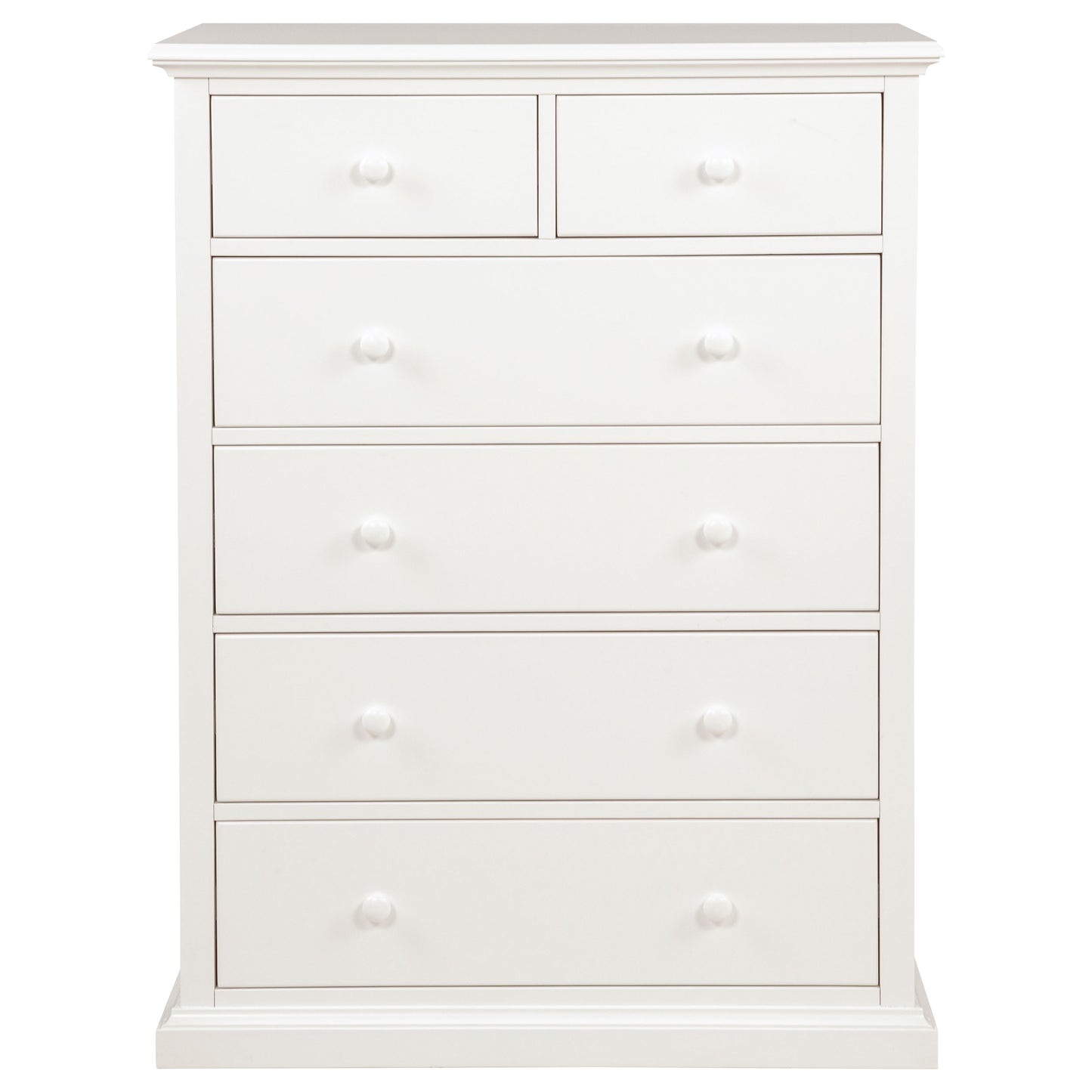ferris 6-drawer bedroom chest of drawers white