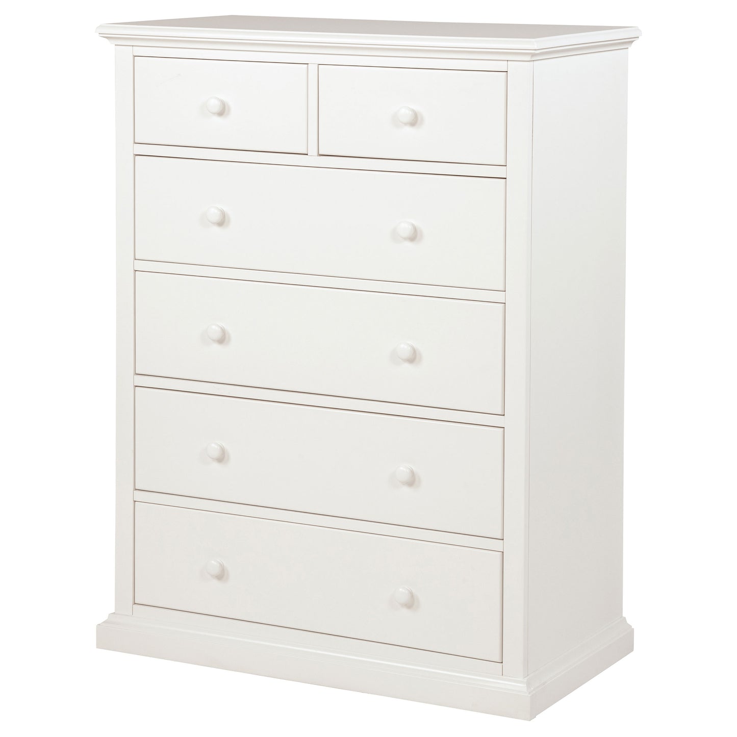 ferris 6-drawer bedroom chest of drawers white