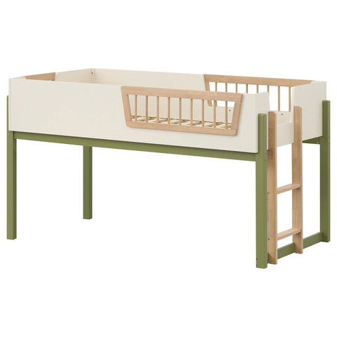 Zuma Twin Loft Bed with Ladder Tri-Tone