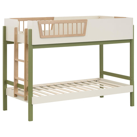 Zuma Twin-over-Twin Bunk Bed with Ladder Tri-Tone