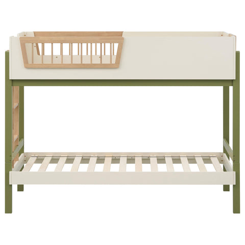 Zuma Twin-over-Twin Bunk Bed with Ladder Tri-Tone