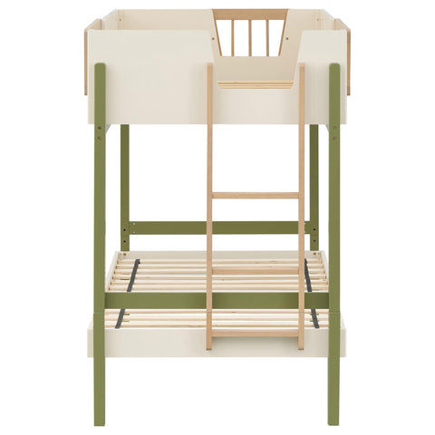 Zuma Twin-over-Twin Bunk Bed with Ladder Tri-Tone