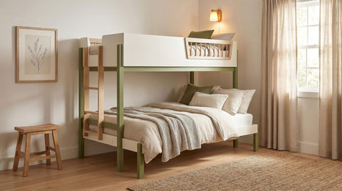 Zuma Twin-over-Full Bunk Bed with Ladder Tri-Tone