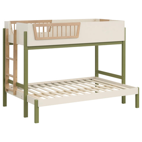 Zuma Twin-over-Full Bunk Bed with Ladder Tri-Tone