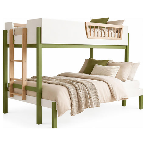 Zuma Twin-over-Full Bunk Bed with Ladder Tri-Tone