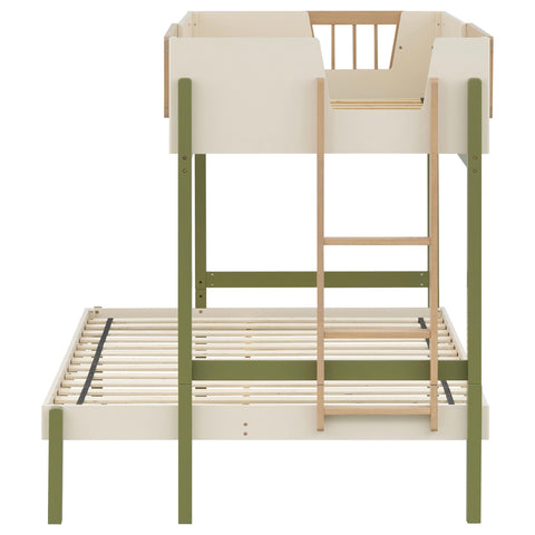 Zuma Twin-over-Full Bunk Bed with Ladder Tri-Tone