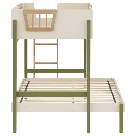 Zuma Twin-over-Full Bunk Bed with Ladder Tri-Tone