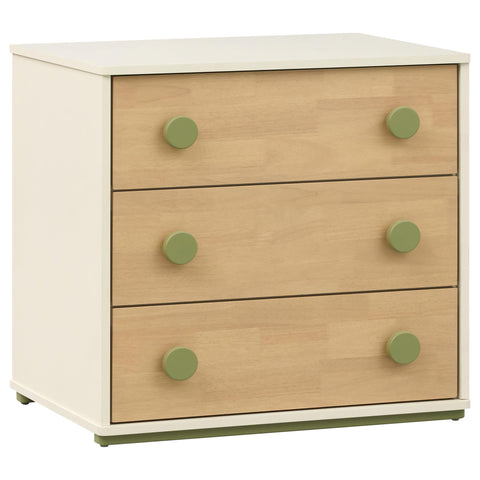 Zuma 3-drawer Chest with Olive Wood Knobs Tri-Tone
