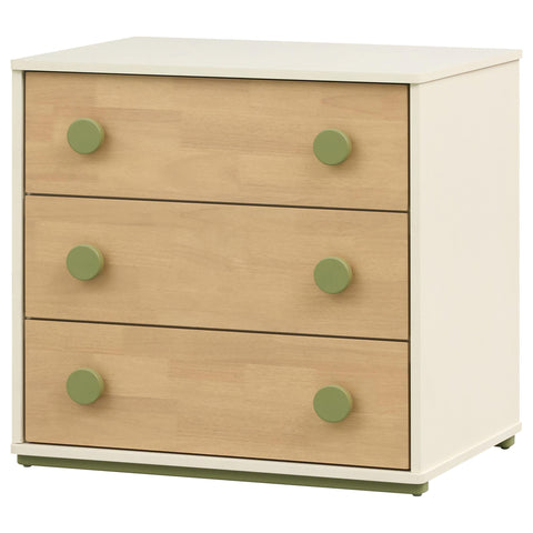 Zuma 3-drawer Chest with Olive Wood Knobs Tri-Tone