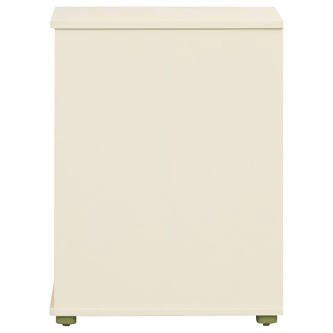 Zuma 2-cubby Vertical Bookcase with Natural Interior Off White