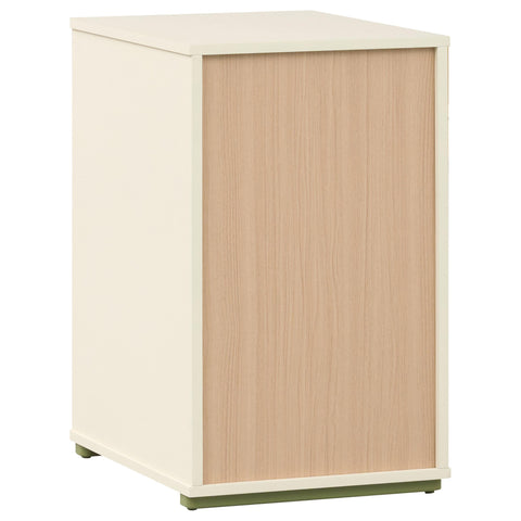 Zuma 2-cubby Vertical Bookcase with Natural Interior Off White