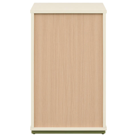 Zuma 2-cubby Vertical Bookcase with Natural Interior Off White
