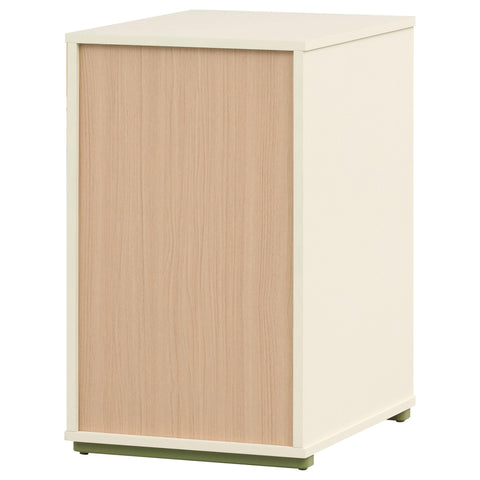 Zuma 2-cubby Vertical Bookcase with Natural Interior Off White