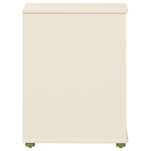 Zuma 2-cubby Vertical Bookcase with Natural Interior Off White
