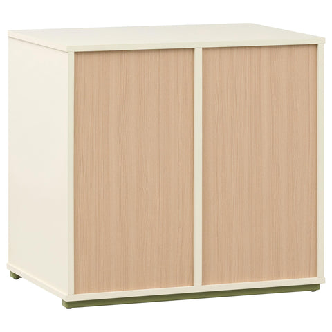 Zuma 4-cubby Horizontal Bookcase with Natural Interior Off White